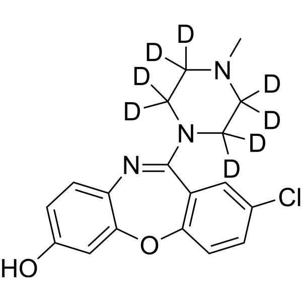 7-Hydroxy Loxapine-d<sub>8</sub> Chemical Structure