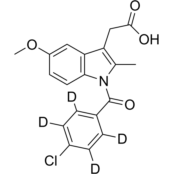 Indomethacin-d<sub>4</sub> Chemical Structure