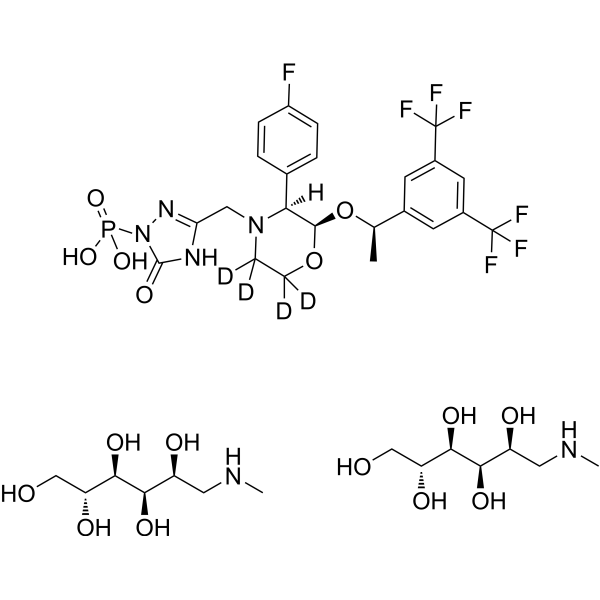 Fosaprepitant-d<sub>4</sub> dimeglumine Chemical Structure