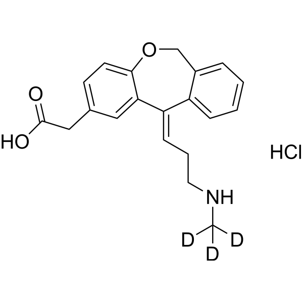 (<em>E</em>)-N-Desmethyl Olopatadine-d3 hydrochloride