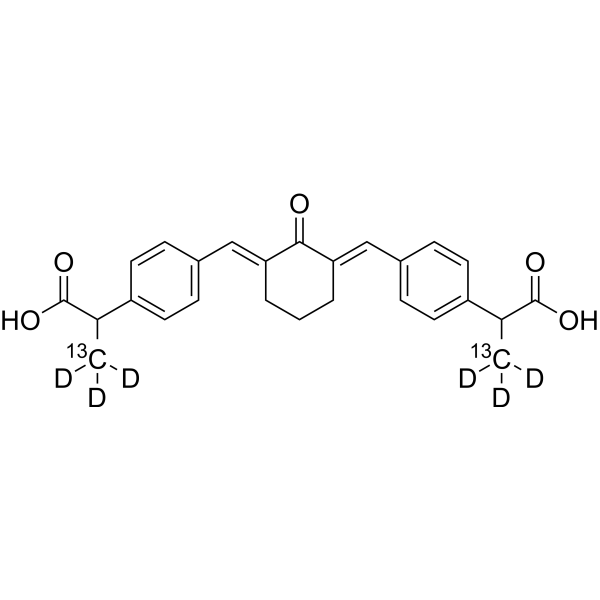 Pelubiprofen impurity 2-<sup>13</sup>C<sub>2</sub>,d<sub>6</sub> Chemical Structure