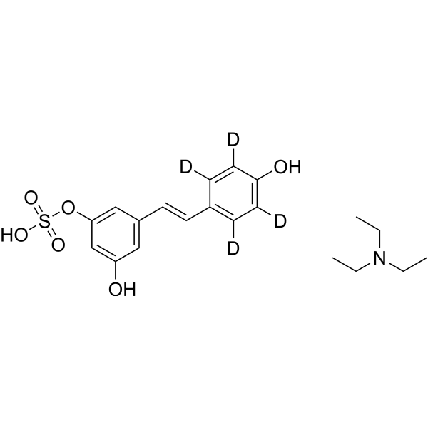 Resveratrol 3-sulfate-d<sub>4</sub> triethylamine Chemical Structure