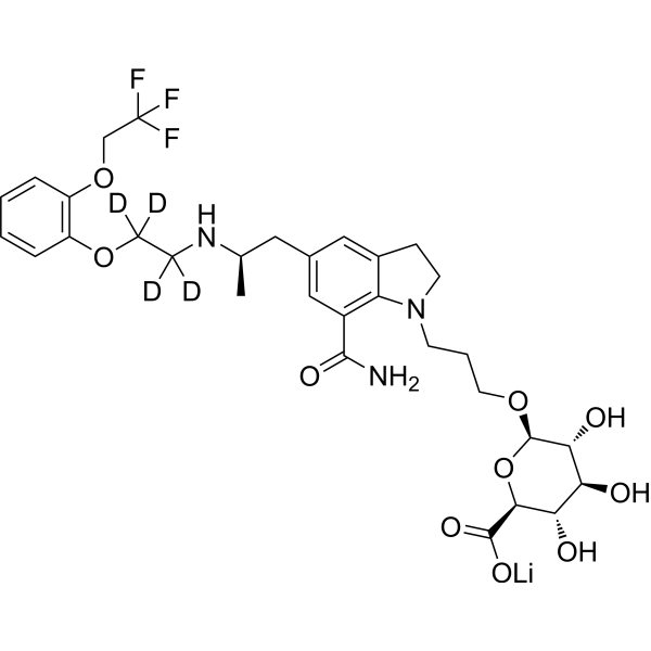 Silodosin glucuronide-d<sub>4</sub> lithium Chemical Structure