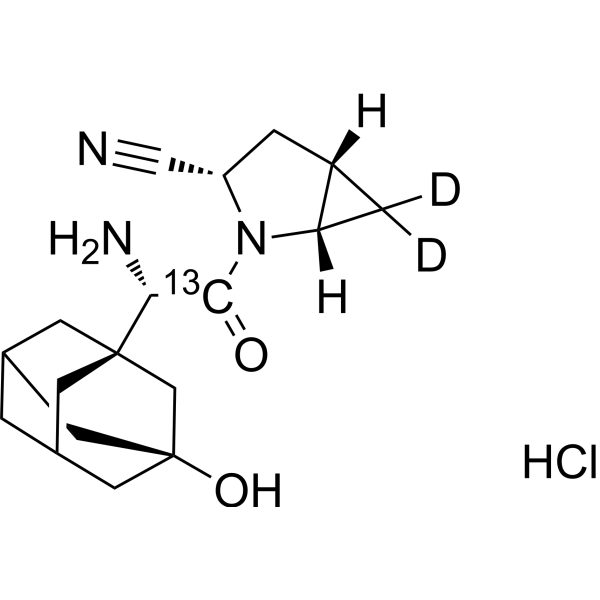 Saxagliptin-<sup>13</sup>C,d<sub>2</sub> hydrochloride Chemical Structure