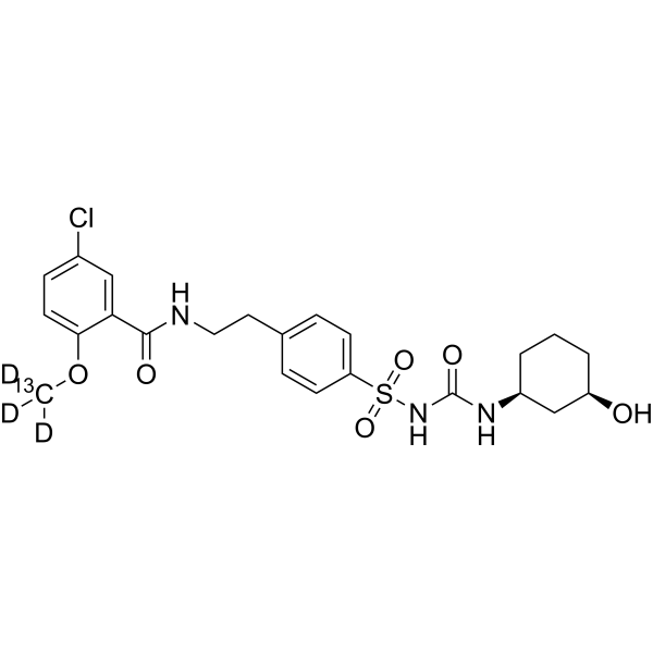 (Rac)-cis-3-hydroxy glyburide-<sup>13</sup>C,d<sub>3</sub> Chemical Structure