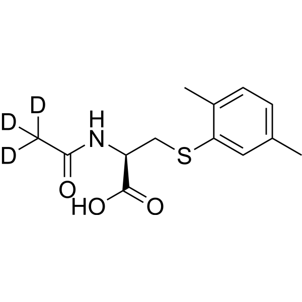 N-Acetyl-S-(2,5-dimethylbenzene)-L-cysteine-d<sub>3</sub> Chemical Structure