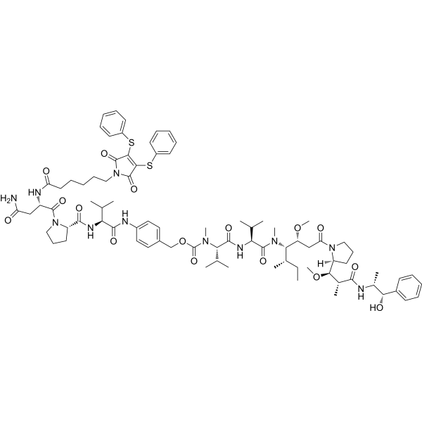 diSPhMC-Asn-Pro-Val-PABC-MMAE Chemical Structure