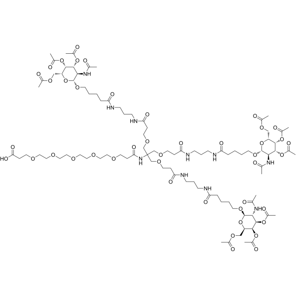 tri-GalNAc-COOH (acetylation) Chemical Structure