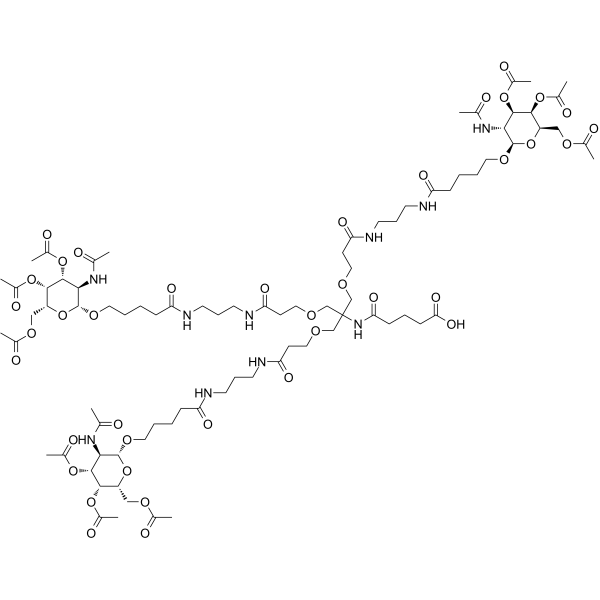 Tri(TLR4-IN-C34-C2-amide-C3-amide-PEG1)-amide-C3-COOH Chemical Structure
