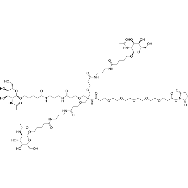Tri-GalNAc-NHS ester Chemical Structure