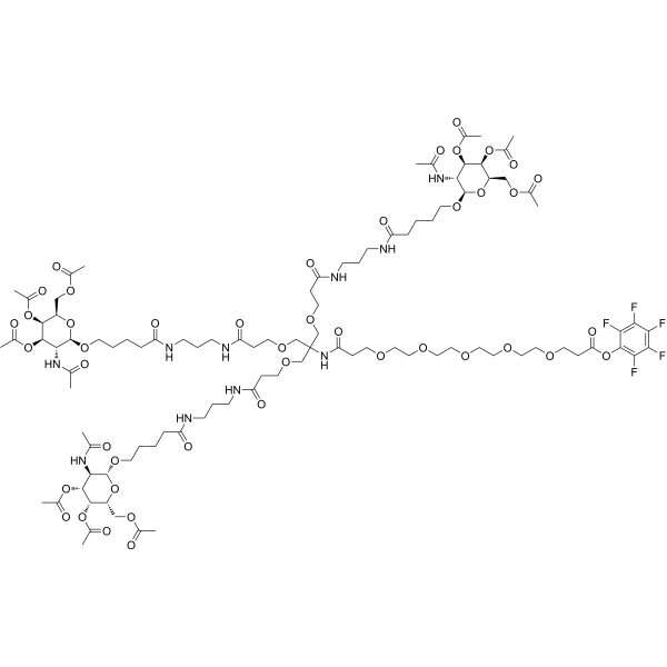Tri-GalNAc(OAc)3-Perfluorophenyl Chemical Structure