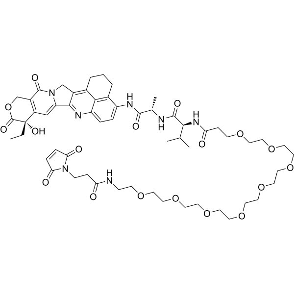 Mal-PEG8-amide-Val-Ala-(4-NH2)-Exatecan