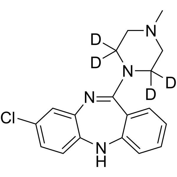 Clozapine-d<sub>4</sub> Chemical Structure