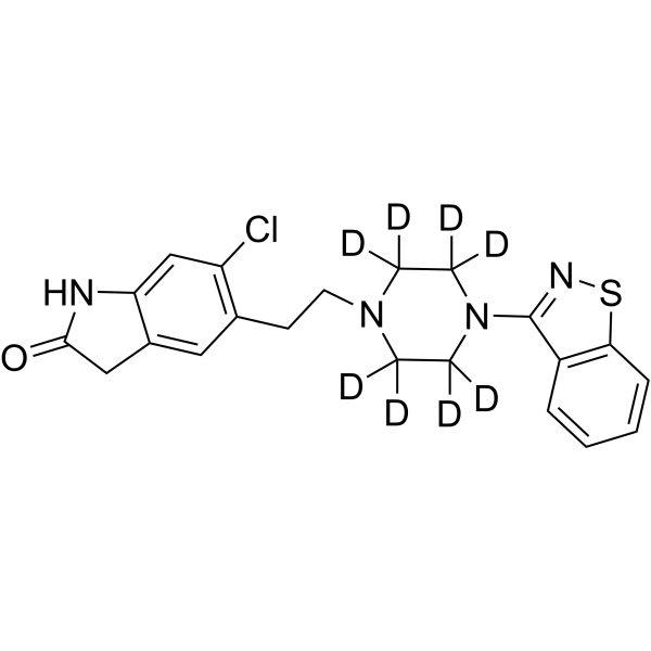 Ziprasidone-d<sub>8</sub> Chemical Structure