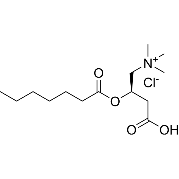 Heptanoyl-L-carnitine chloride Chemical Structure