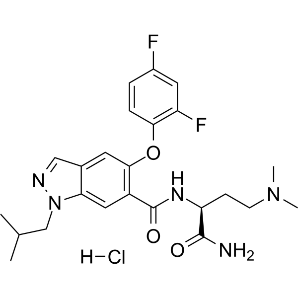Emprumapimod hydrochloride
