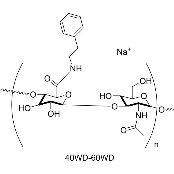 Sodium phenyl ethylamido hyaluronate（30% substitution） Chemical Structure