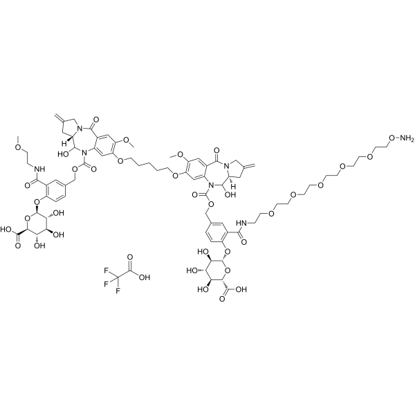 <em>β</em>-Glucuronide-dPBD-PEG5-NH2 TFA