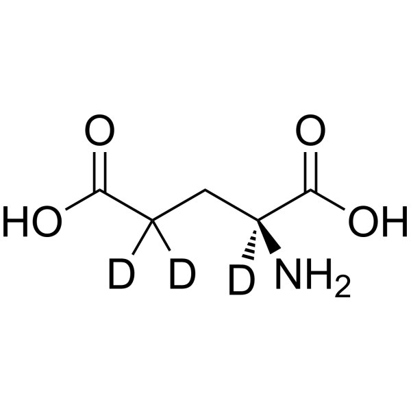 L-Glutamic acid-d<sub>3</sub> Chemical Structure