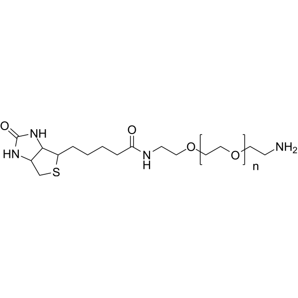 Biotin-nPEG-amine Chemical Structure