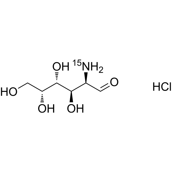 Amino-2-deoxy-D-galactose-<sup>15</sup>N hydrochloride Chemical Structure