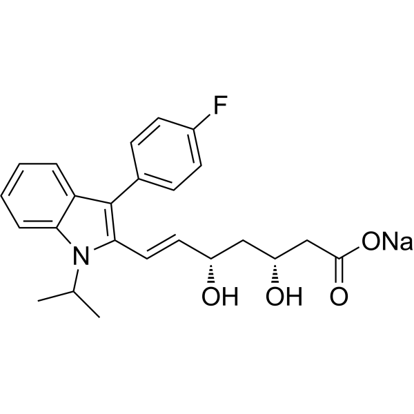 (3R,5S)-Fluvastatin sodium Chemical Structure