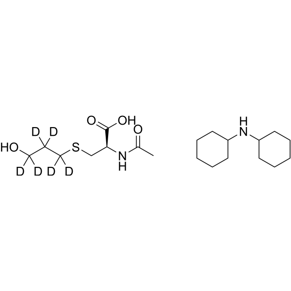 N-Acetyl-S-(3-hydroxypropyl)-L-cysteine-d<sub>6</sub> dicyclohexylamine Chemical Structure