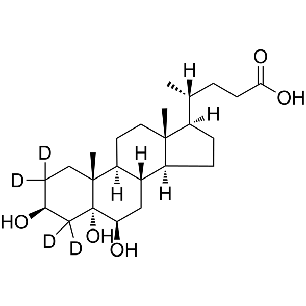 (3β,<em>5</em>α,6β)-3,<em>5</em>,6-Trihydroxycholan-24-oic acid-d4