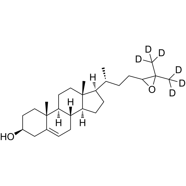 24(R/S),25-Epoxycholesterol-d<sub>6</sub> Chemical Structure