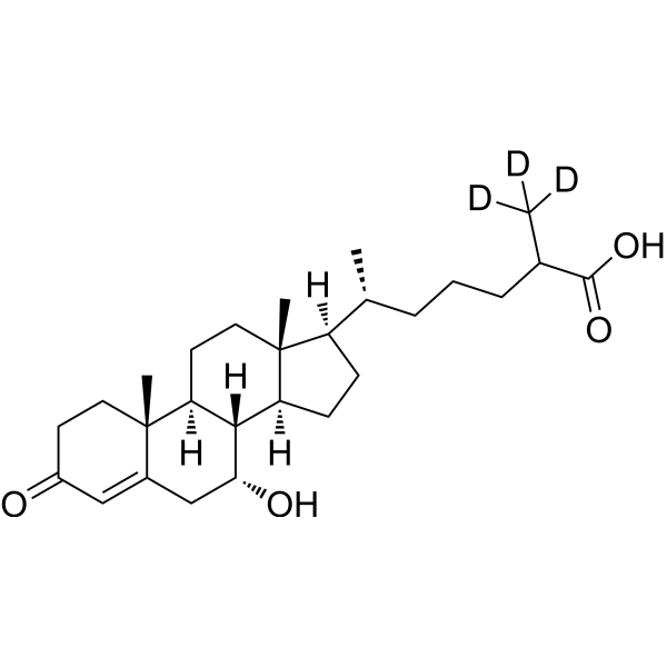 7α-Hydroxy-3-oxocholest-4-enoic acid-d<sub>3</sub> Chemical Structure