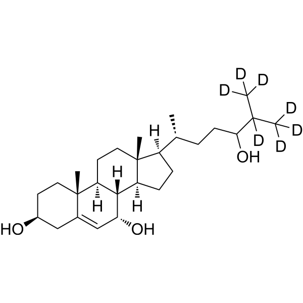 7α,24(R/S)-Dihydroxycholesterol-d<sub>7</sub> Chemical Structure