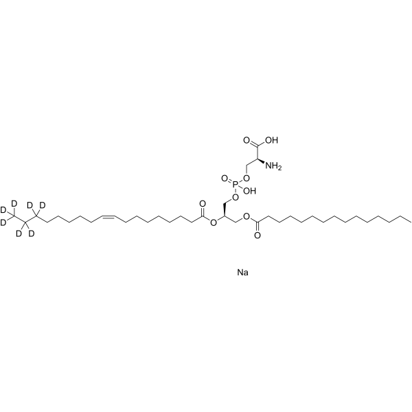 1-Pentadecanoyl-2-oleoyl-sn-glycero-3-phospho-L-serine-d<sub>7</sub> sodium Chemical Structure