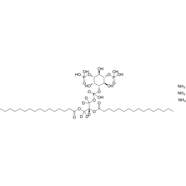 (Rac)-16:0PI(3,5)P2-d<sub>5</sub> ammonium Chemical Structure