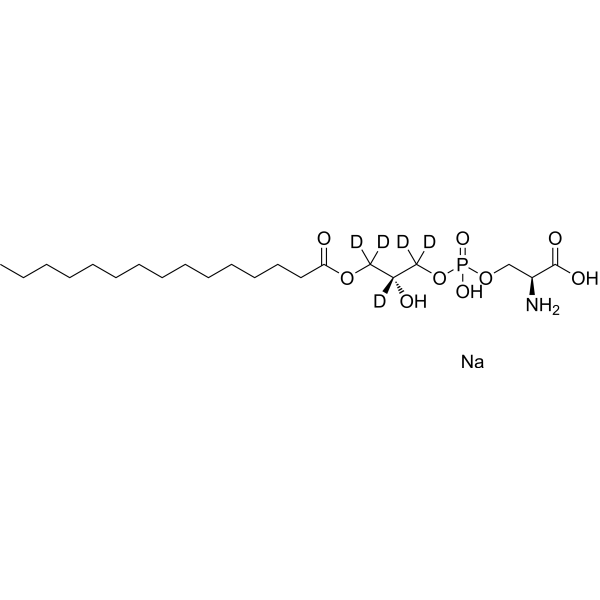 1-Pentadecanoyl-2-<em>hydroxy</em>-sn-glycero-<em>3</em>-phospho-L-serine-d5 sodium