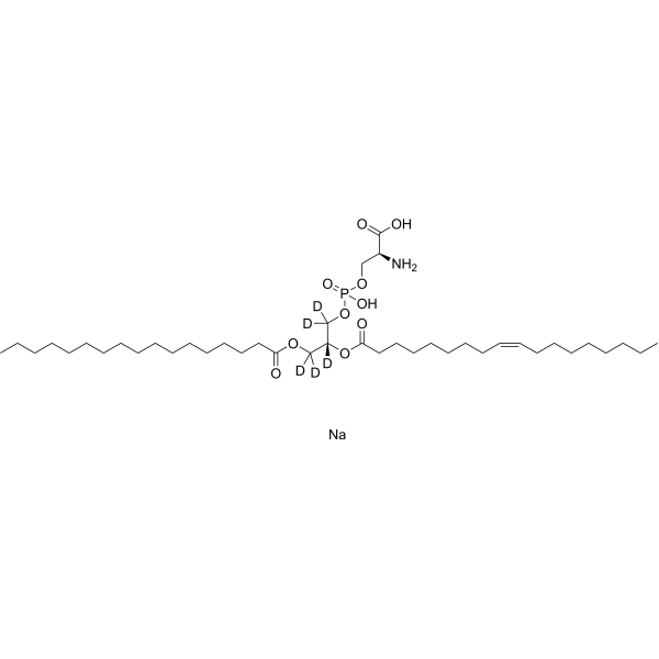 1-Heptadecanoyl-2-oleoyl-sn-glycero-3-phospho- L-serine-d<sub>5</sub> sodium Chemical Structure