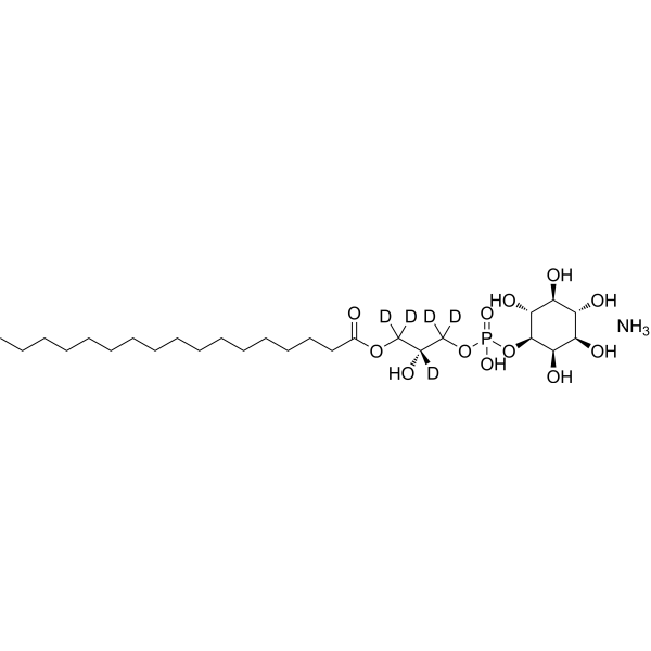 D-myo-Inositol, <em>1</em>-[(2R)-2-hydroxy-3-[(<em>1</em>-oxoheptadecyl)oxy]propyl-<em>1</em>,<em>1</em>,2,3,3-d5 hydrogen phosphate], ammonium salt (<em>1</em>:<em>1</em>)