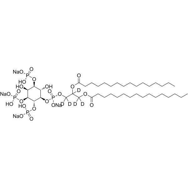 D-Myo-phosphatidylinositol 3,4,5-trisphosphate diC16-d<sub>5</sub> Chemical Structure