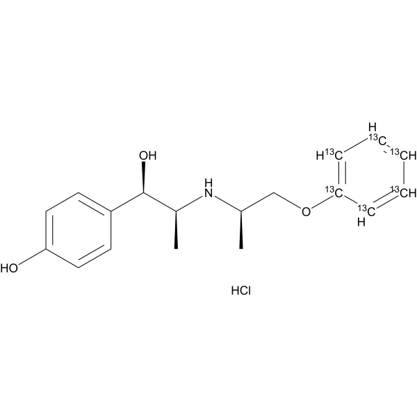 Alloerythro-Isoxsuprine-<sup>13</sup>C<sub>6</sub> hydrochloride Chemical Structure