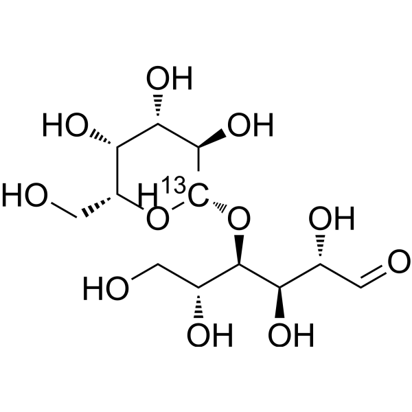 4-O-β-D-Galactopyranosyl-D-mannose-<sup>13</sup>C Chemical Structure