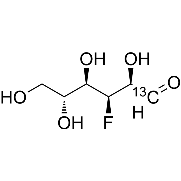 3-Deoxy-3-fluoro-D-glucose-<sup>13</sup>C Chemical Structure