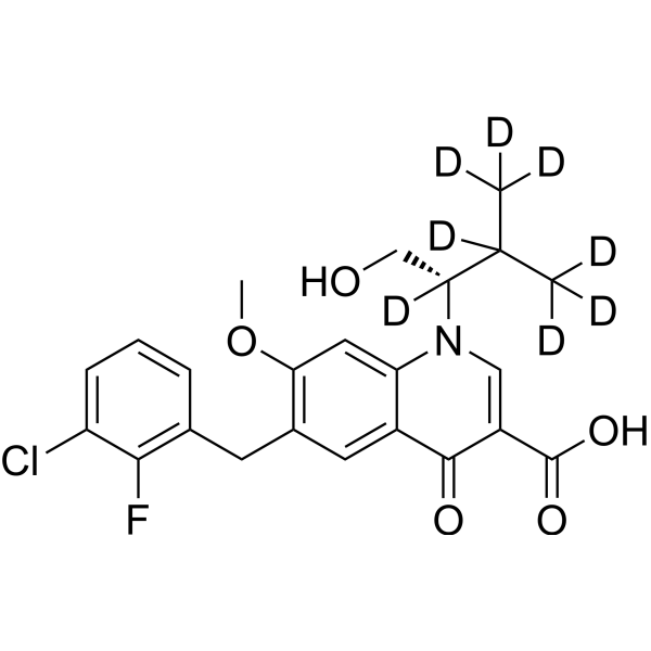 Elvitegravir-d<sub>8</sub> Chemical Structure