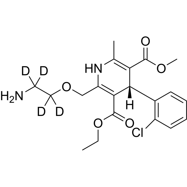 Levamlodipine-d<sub>4</sub> Chemical Structure