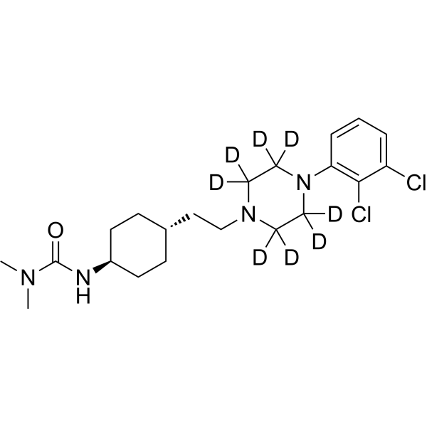 Cariprazine-d<sub>8</sub> Chemical Structure