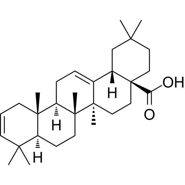 Oleana-2,12-dien-28-oic acid Chemical Structure