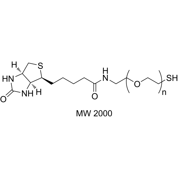 Biotin-PEG-Thiol (MW 2000) Chemical Structure
