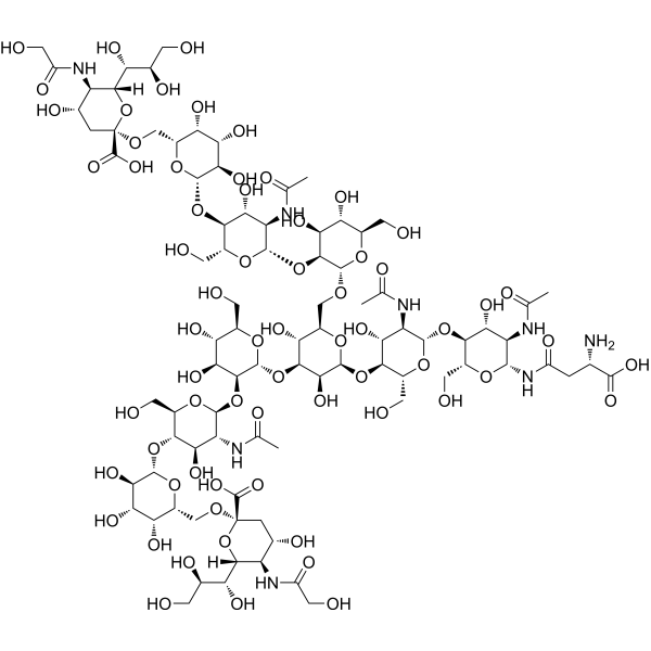 Neu5Gcα(2-6) N-Glycan-Asn Chemical Structure