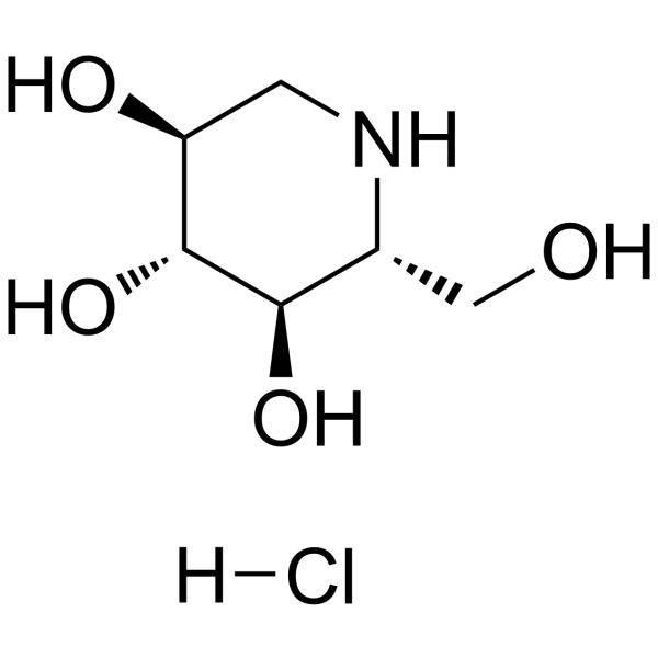 1-Deoxynojirimycin hydrochloride Chemical Structure