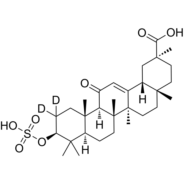 18β-Glycyrrhetyl-3-O-sulfate-d<sub>2</sub> Chemical Structure