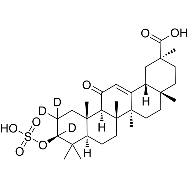 18β-Glycyrrhetyl-3-O-sulfate-d<sub>3</sub> Chemical Structure