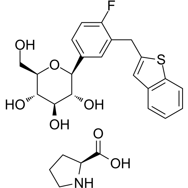 Ipragliflozin L-Proline Chemical Structure